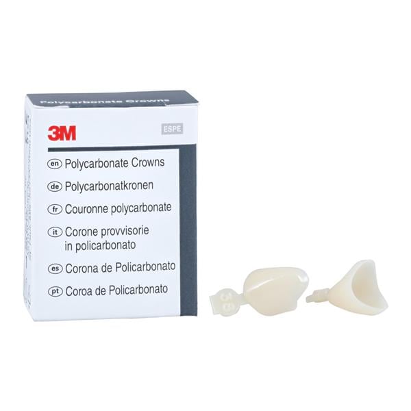 3M™ Polycarbonate Crowns Size 38 Lft Cspd Upr&Lwr Replacement Crowns 5/Bx