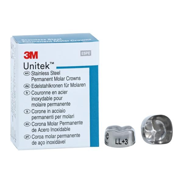 3M™ Unitek™ Stainless Steel Crowns Size 3 2nd Perm LLM Replacement Crowns 5/Bx