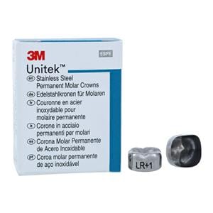 3M™ Unitek™ Stainless Steel Crowns Size 1 2nd Perm LRM Replacement Crowns 5/Bx