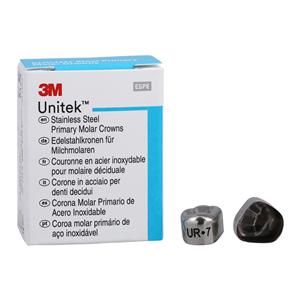 3M™ Unitek™ Stainless Steel Crowns Size 7 1st Pri URM Replacement Crowns 5/Bx