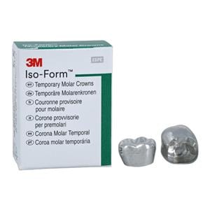 3M™ Iso-Form™ Temporary Metal Crowns Size L64 1st LRM Replacement Crowns 5/Bx