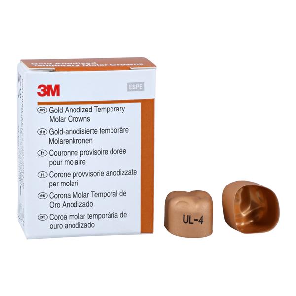 3M™ Unitek™ Gold Anodized Crowns Size 4 1st ULM Replacement Crowns 5/Bx