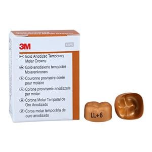 3M™ Unitek™ Gold Anodized Crowns Size 6 2nd LLM Replacement Crowns 5/Bx