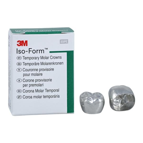 3M™ Iso-Form™ Temporary Metal Crowns Size U67 1st ULM Replacement Crowns 5/Bx