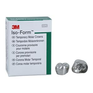 3M™ Iso-Form™ Temporary Metal Crowns Size U70 2nd UR Mol Replacement Crowns 5/Bx