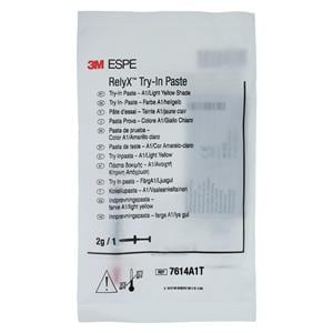 3M RelyX Try-In Paste Cement A1 / Light Yellow 2 Gm Syringe Refill 2gm/Ea