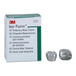 3M™ Iso-Form™ Temporary Metal Crowns Size U71 2nd UL Mol Replacement Crowns 5/Bx