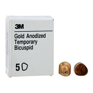 3M™ Unitek™ Gold Anodized Crowns Size 5 1st LLB Replacement Crowns 5/Bx