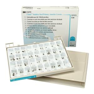 3M™ Unitek™ Stainless Steel Crowns Size Assorted Primary Anterior Set 72/Bx