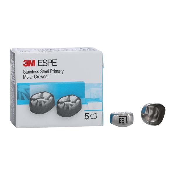 3M™ Stainless Steel Crowns Size ELR3 2nd Prim LRM Replacement 5/Bx