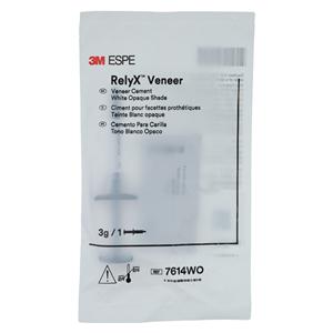 3M RelyX Veneer Resin Cement White Opaque 3 Gm Syringe Refill 3gm/Ea, 10 EA/CA