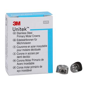 3M™ Unitek™ Stainless Steel Crowns Size 2 1st Pri LRM Replacement Crowns 5/Bx