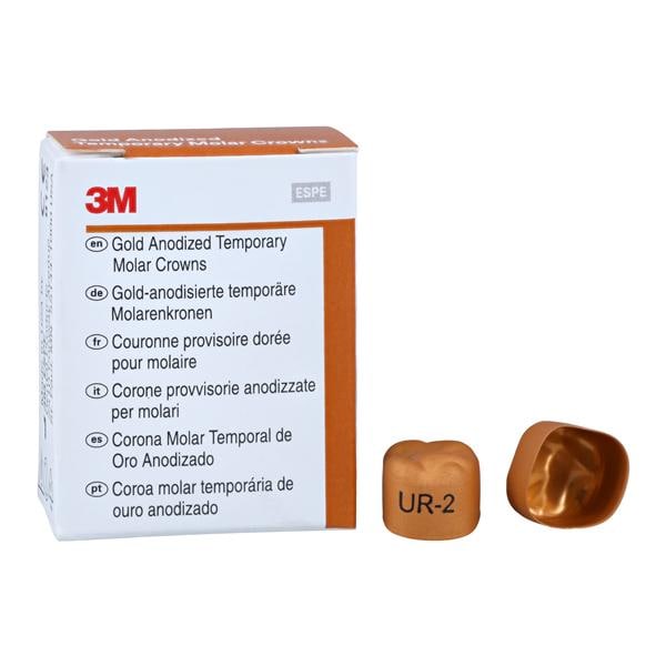 3M™ Unitek™ Gold Anodized Crowns Size 2 1st URM Replacement Crowns 5/Bx