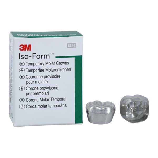 3M™ Iso-Form™ Temporary Metal Crowns Size L69 1st LLM Replacement Crowns 5/Bx