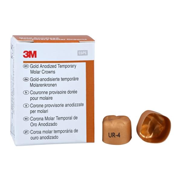 3M™ Unitek™ Gold Anodized Crowns Size 4 1st URM Replacement Crowns 5/Bx