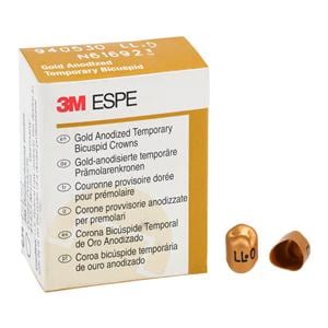 3M™ Unitek™ Gold Anodized Crowns Size 0 1st LLB Replacement Crowns 5/Bx