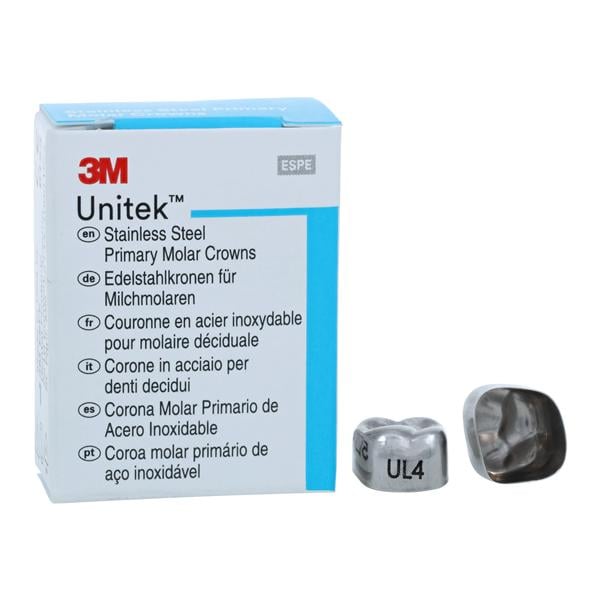 3M™ Unitek™ Stainless Steel Crowns Size 4 2nd Prim ULM Replacement 5/Bx