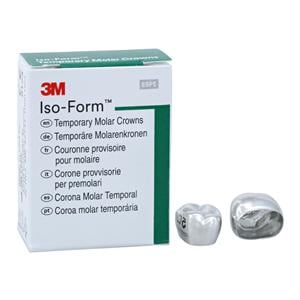 3M™ Iso-Form™ Temporary Metal Crowns Size U73 2nd UL Mol Replacement Crowns 5/Bx