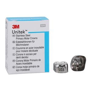 3M™ Unitek™ Stainless Steel Crowns Size 6 2nd Prim ULM Replacement Crowns 5/Bx