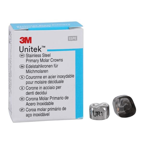 3M™ Unitek™ Stainless Steel Crowns Size 1 2nd Prim URM Replacement Crowns 5/Bx