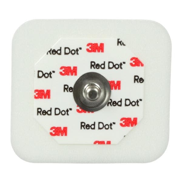 Red Dot Electrocardio Electrode Adult 4x3-1/2cm Foam Disposable 50/Bg