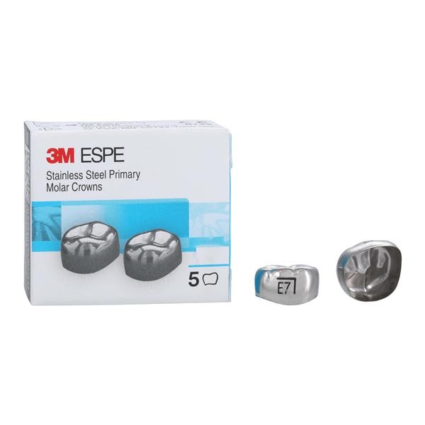 3M™ Stainless Steel Crowns Size ELR7 2nd Prim LRM Replacement 5/Bx