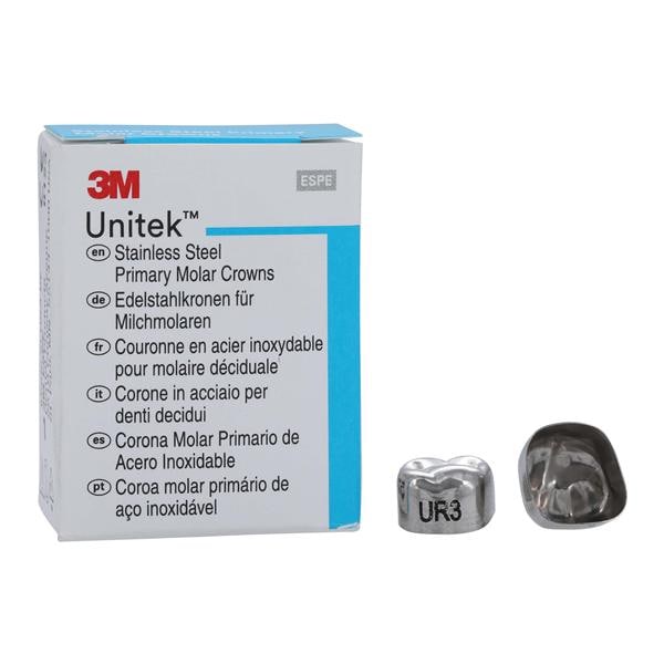 3M™ Unitek™ Stainless Steel Crowns Size 3 2nd Prim URM Replacement Crowns 5/Bx