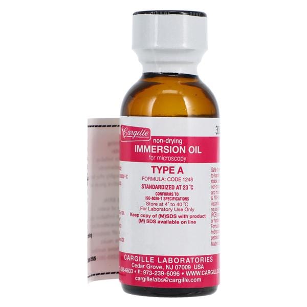 Type A Low Viscosity Immersion Oil 1oz Cap 1oz