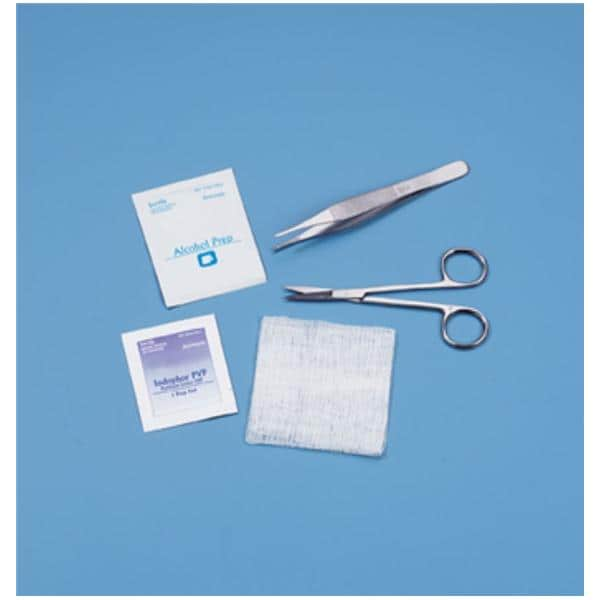 Suture Removal Kit Floor-Grade Littauer Scissor Hook-Tip, 50 EA/CA