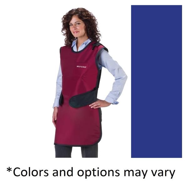 Easy Wrap X-Ray Apron Royal Blue Adult 25x40" LdFr/.5mm W/ Clr/Brst Pkt Ea