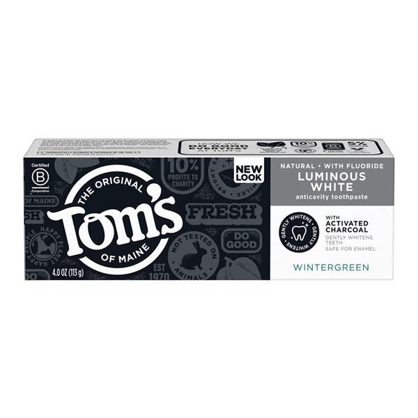 Tom's of Maine Charcoal Whitening Toothpaste 4.7 oz Sodium Fluoride Ea