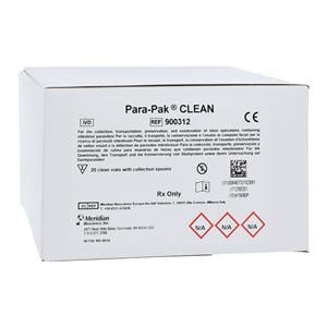 Para-Pak Clean Vial Stool Transport 20/Bx, 6 BX/CA