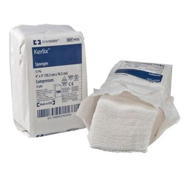 Kerlix Cotton Gauze Sponge 4x4" 12 Ply Pre-Washed LF