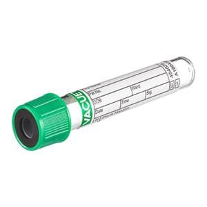 Vacuette Venous Blood Collection Tube Green/Black 4mL Pull Cap PET 50/Pk, 24 PK/CA