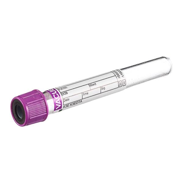 Vacuette Venous Blood Collection Tube Lavender/Black 6mL Plastic 50/Pk, 24 PK/CA