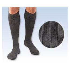 Activa Compression Dress Socks Knee High Large Men Men 10.5-12 Pinstripe Black