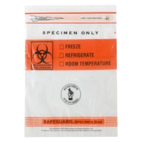 Biohazard Bag Reclosable Zipper 1000/Ca