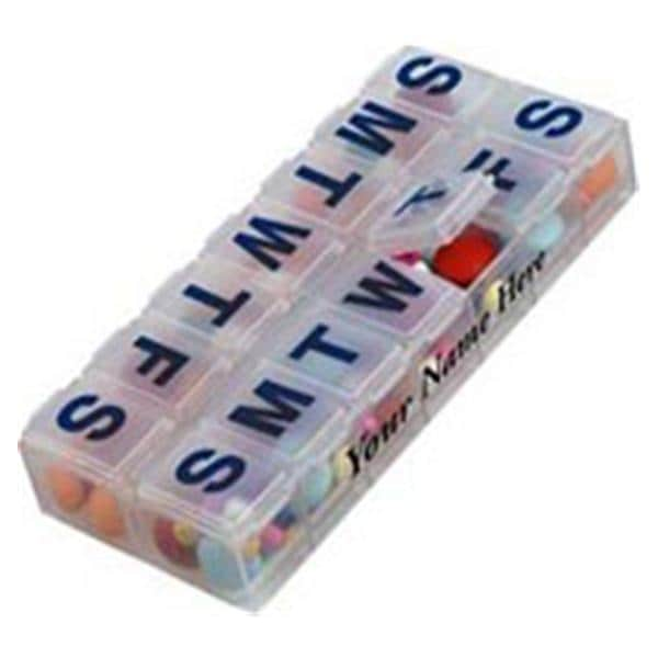 Pill Organizer Plastic Medium/14 Day 5x2-3/8x3/4" Non-Sterile 6/Pk