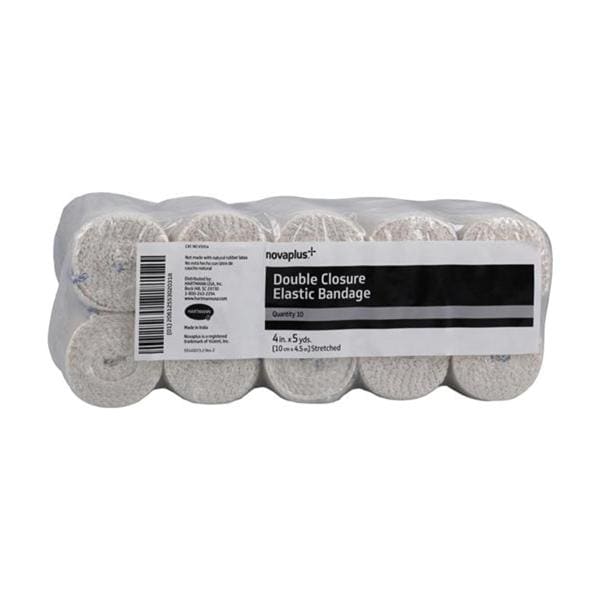 Novaplus Elastic Bandage Cotton/Polyester 4"x5yd Non-Sterile 10/Bx