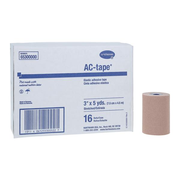 AC Athletic Tape Cotton/Elastic 3"x5yd Tan Non-Sterile 16/Ca