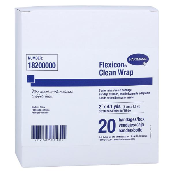 Flexicon Clean Wrap Gauze Bandage Polyester/Elastic 2"x4.1yd Non-Sterile 20/Bx