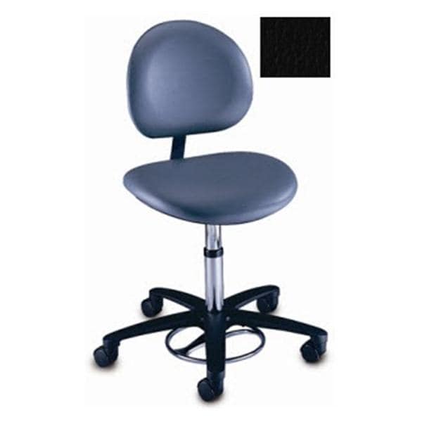 Stool Surgeons Millennium Series Black 2" Casters Adjustable Backrest 5 Leg Ea