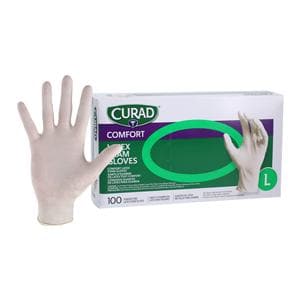 Accucare Latex Exam Gloves Large Beige Non-Sterile