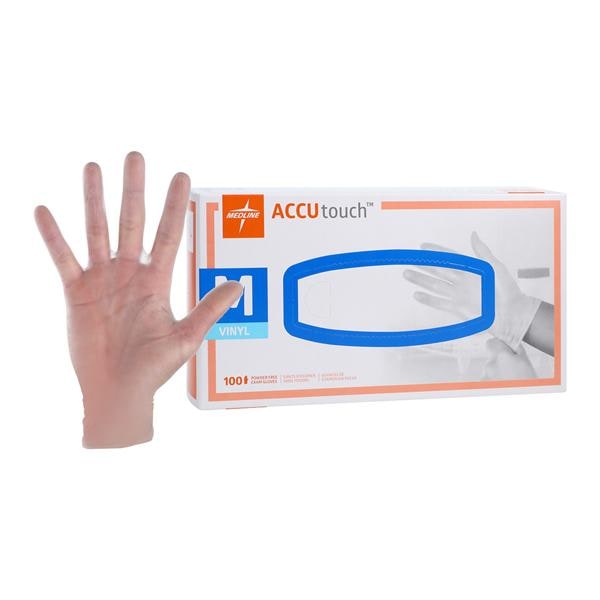 AccuTouch Vinyl Exam Gloves Medium Clear Non-Sterile