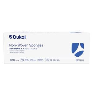 Cotton Gauze Sponge 3x3" 4 Ply Non-Sterile Non-Woven