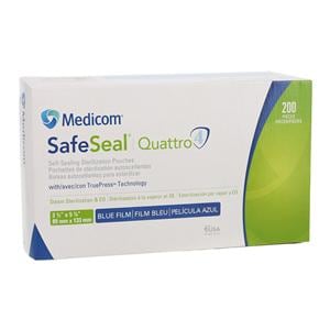 SafeSeal Quattro Sterilization Pouch 3.5 in x 5.25 in 200/Bx