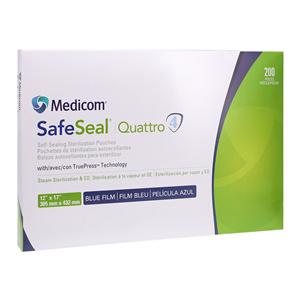 SafeSeal Quattro Sterilization Pouch 12 in x 17 in 200/Bx, 5 BX/CA