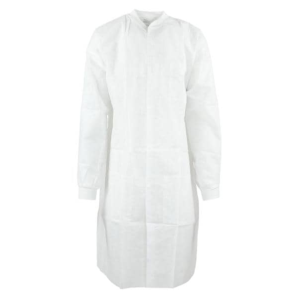 SafeWear High Performance Protective Lab Coat SMS Fabric Small White Frost 12/Bg