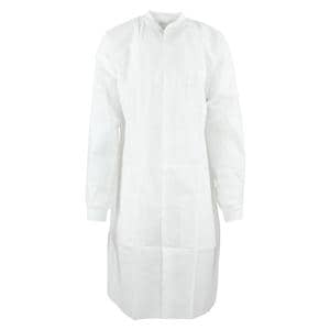 SafeWear High Performance Protective Lab Coat SMS Fbrc Medium White Frost 12/Bg