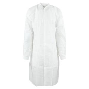 SafeWear High Performance Protective Lab Coat SMS Fabric Large White Frost 12/Bg